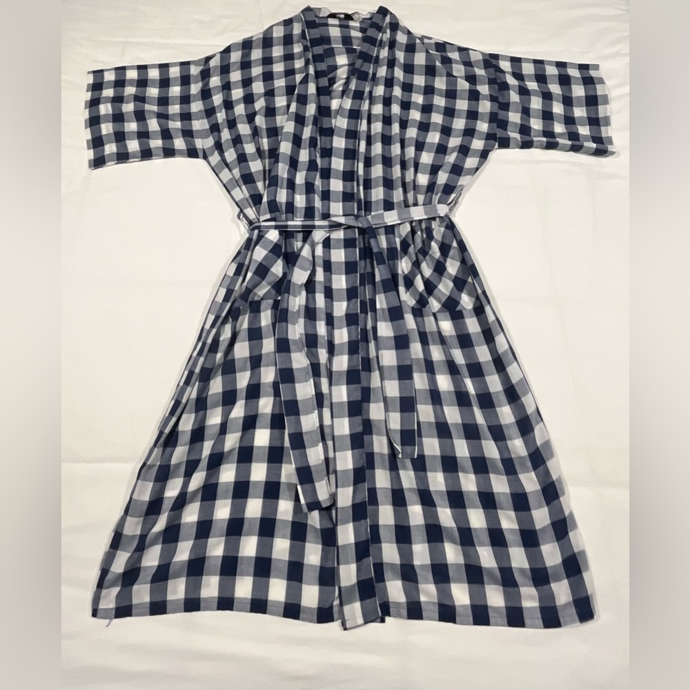 Blue and White bath robe